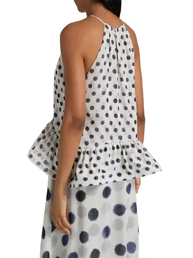 Misa Los Angeles Women's Faith Polka Dot Halterneck Top | Thumbnail 5