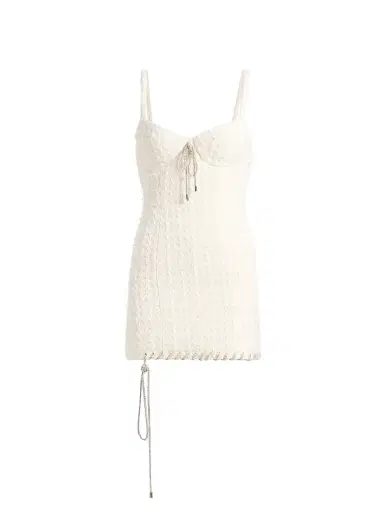 AREA Women's Tweed Lady Minidress - Cream White | Thumbnail 1 AREA Women's Tweed Lady Minidress - Cream White | Thumbnail 1