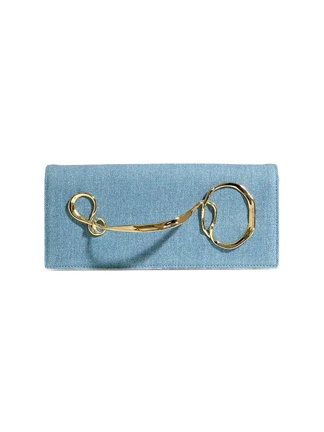Alexis Bittar Women's Twisted Side Handle Clutch - Chambray
