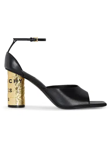 Givenchy Women's Tape Heel Sandals in Leather - Black | Thumbnail 1