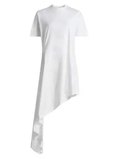 Loulou de Saison Women's Igari Asymmetric Pleated Dress - White | Thumbnail 1