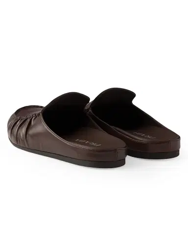 Prada Men's Leather Mules - Brown - Size 5 | Thumbnail 2