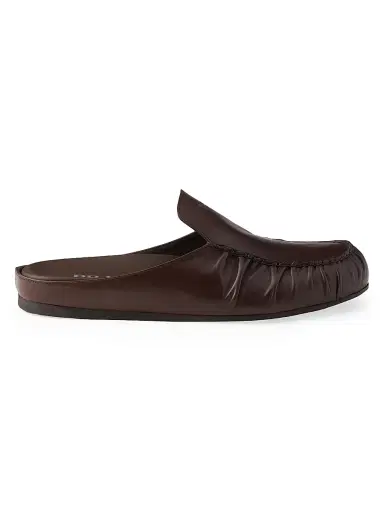 Prada Men's Leather Mules - Brown - Size 5 | Thumbnail 1