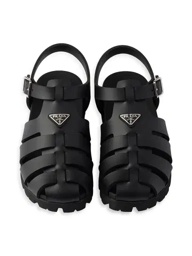 Prada Men's Rubber Fisherman Sandals - Black - Size 10.5 | Thumbnail 2 Prada Men's Rubber Fisherman Sandals - Black - Size 10.5 | Thumbnail 2