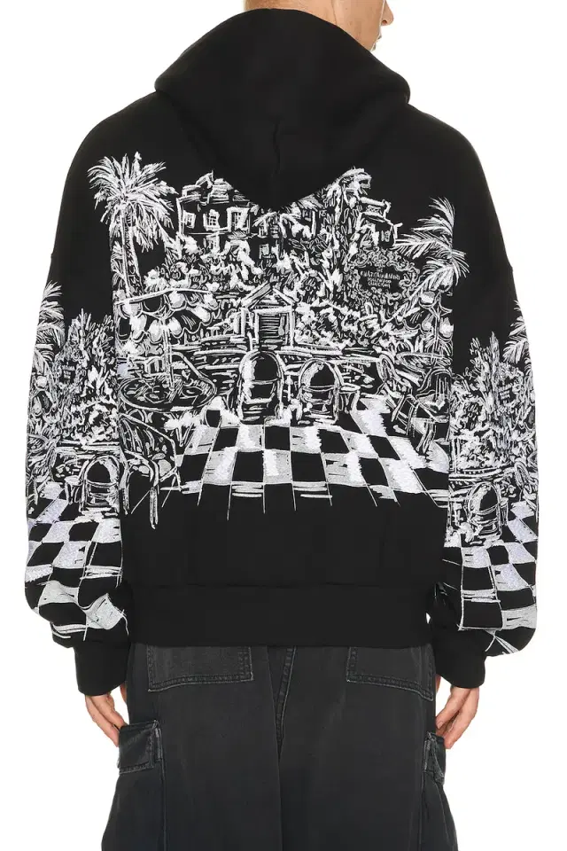 Amiri Chateau Sketch Zip Hoodie