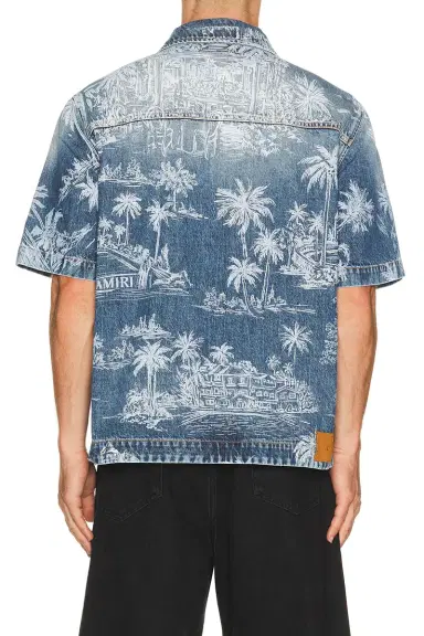 Amiri Chateau Palms Denim Shirt | Thumbnail 2 Amiri Chateau Palms Denim Shirt | Thumbnail 2