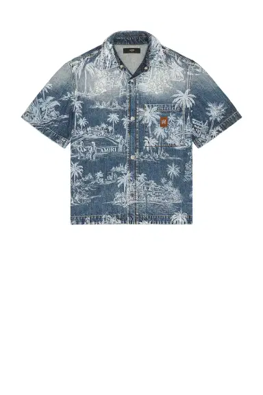 Amiri Chateau Palms Denim Shirt | Thumbnail 4 Amiri Chateau Palms Denim Shirt | Thumbnail 4