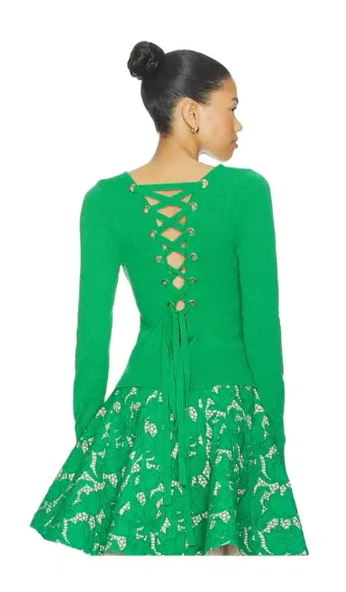 Aknvas Lily Lace Up Knit Top | Thumbnail 1