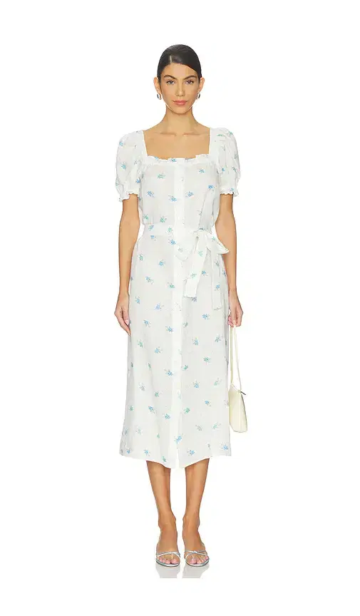 Brigitte Linen Midi Dress