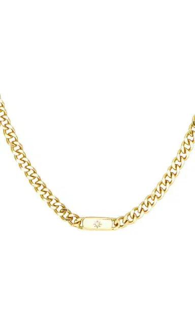 Mazin Jewels Starburst Cuban Link Necklace | Thumbnail 2 Mazin Jewels Starburst Cuban Link Necklace | Thumbnail 2