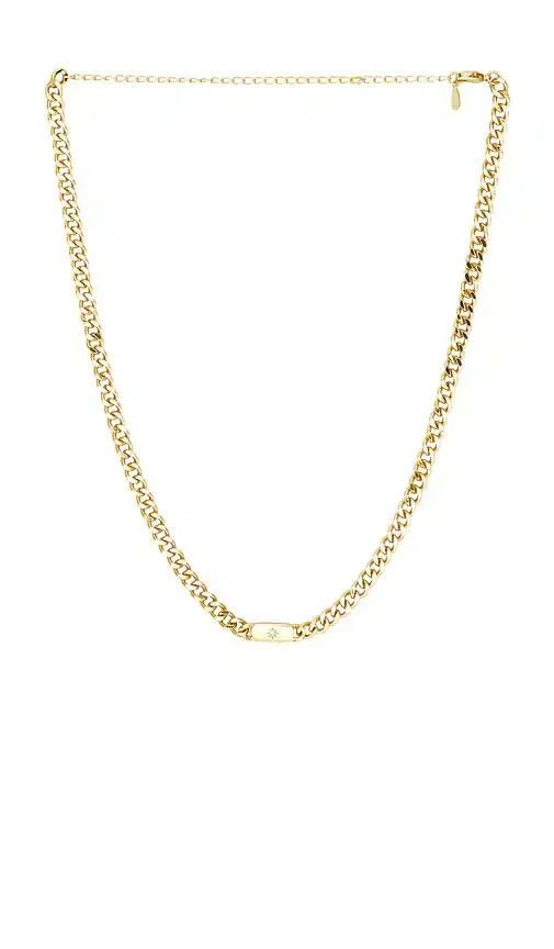 Mazin Jewels Starburst Cuban Link Necklace
