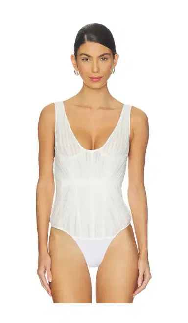 PRABAL GURUNG Plisse Corset Tank Bodysuit | Thumbnail 2 PRABAL GURUNG Plisse Corset Tank Bodysuit | Thumbnail 2