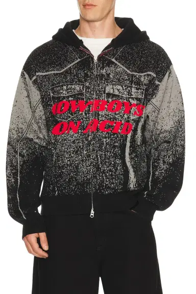 Pleasures Acid Cowboy Knitted Hoodie | Thumbnail 3 Pleasures Acid Cowboy Knitted Hoodie | Thumbnail 3