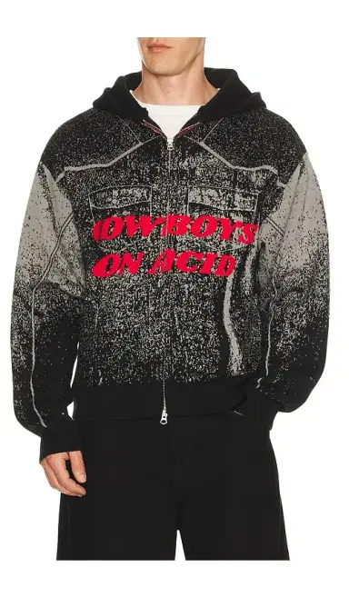 Pleasures Acid Cowboy Knitted Hoodie | Thumbnail 1 Pleasures Acid Cowboy Knitted Hoodie | Thumbnail 1