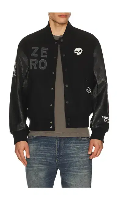 Pleasures x Zero Skateboards Varsity Jacket | Thumbnail 2 Pleasures x Zero Skateboards Varsity Jacket | Thumbnail 2
