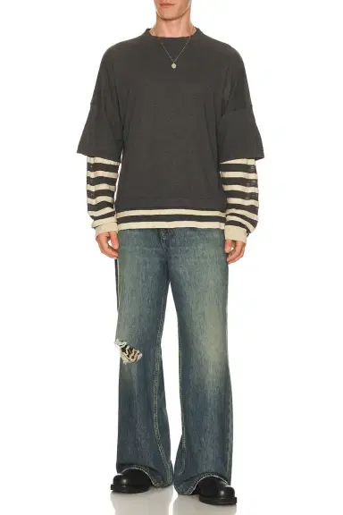Isa Boulder Gauzine Stripe Long Sleeves | Thumbnail 3