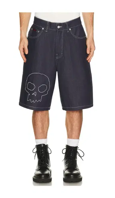Pleasures x Zero Skateboards Skull Jorts | Thumbnail 1 Pleasures x Zero Skateboards Skull Jorts | Thumbnail 1