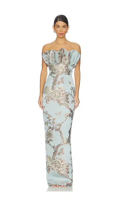 SAU LEE Noah Brocade Gown