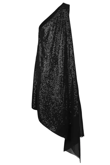 Michael Kors Collection Embellished One Shoulder Asymetrical Dress | Thumbnail 4