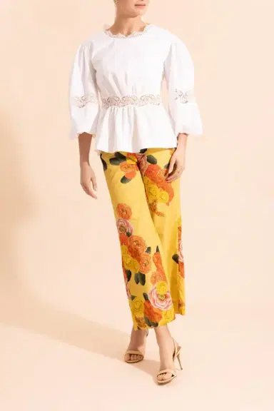 Giambattista Valli Floral Part Wide Leg Trouser | Thumbnail 2 Giambattista Valli Floral Part Wide Leg Trouser | Thumbnail 2