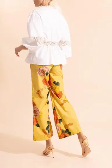 Giambattista Valli Floral Part Wide Leg Trouser | Thumbnail 4 Giambattista Valli Floral Part Wide Leg Trouser | Thumbnail 4