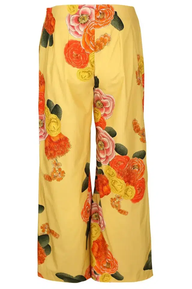 Floral Part Wide Leg Trouser