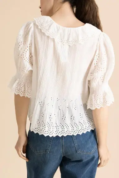 DÔEN Henri Top - Salt Eyelet | Thumbnail 4