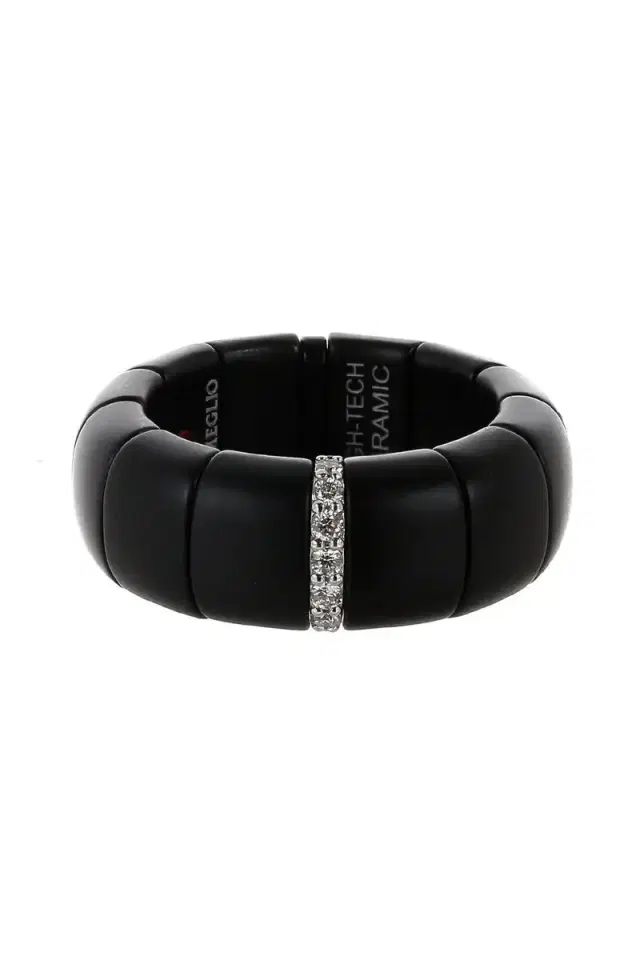 One Diamond Bar Matte Black Pura Stretch Ring