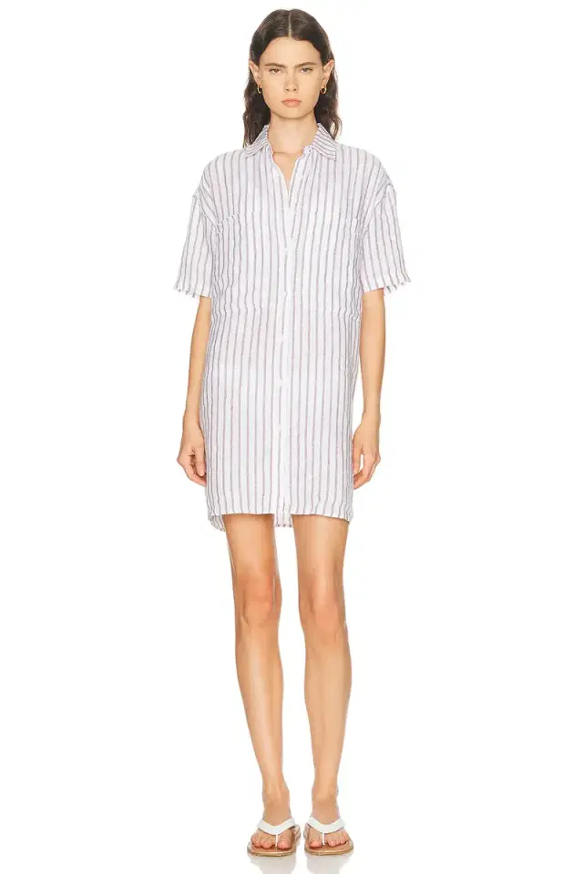 Left On Friday Getaway Shirt Mini Dress