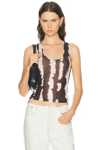 Aknvas Loni Tie Dye Mesh Tank Top | Thumbnail 1
