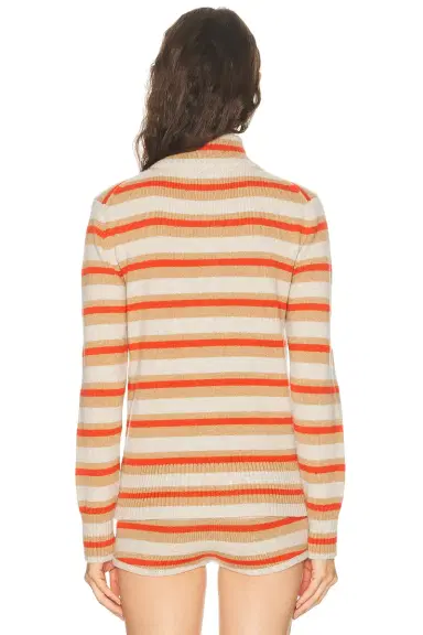 The Elder Statesman Hallie Stripe Zip Cardigan | Thumbnail 3