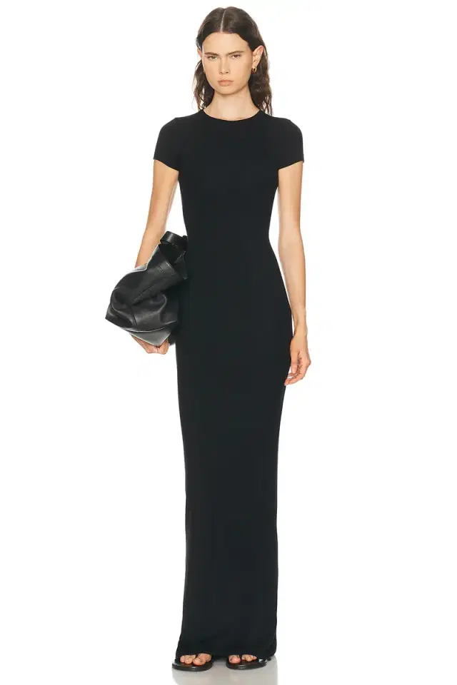 Eterne Cap Sleeve Maxi Dress