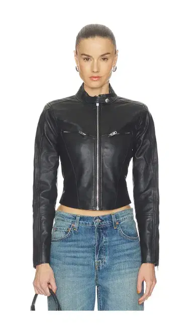 GRLFRND Danica Leather Racer Jacket | Thumbnail 1 GRLFRND Danica Leather Racer Jacket | Thumbnail 1