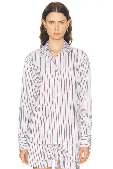 Loulou de Saison Maud Oversized Button Down Top | Thumbnail 1