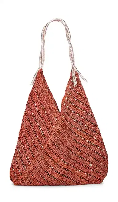 florabella Panama Crochet Raffia And Leather Tote Bag | Thumbnail 1 florabella Panama Crochet Raffia And Leather Tote Bag | Thumbnail 1
