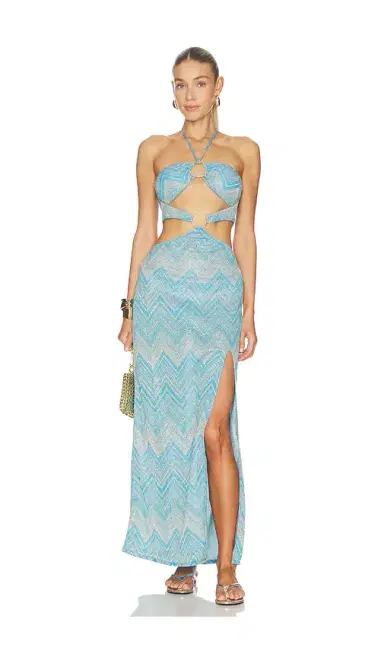 Luli Fama Double Loop Bandeau Long Dress | Thumbnail 1 Luli Fama Double Loop Bandeau Long Dress | Thumbnail 1