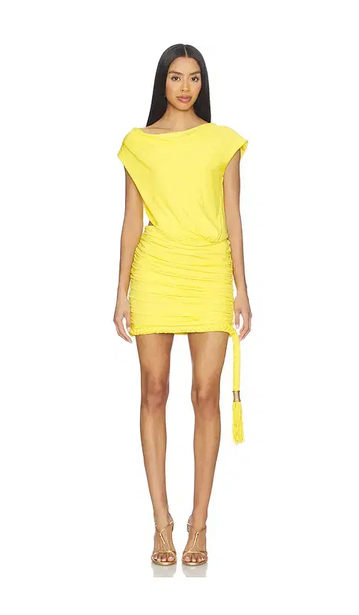 Nyla Draped Jersey Mini Dress