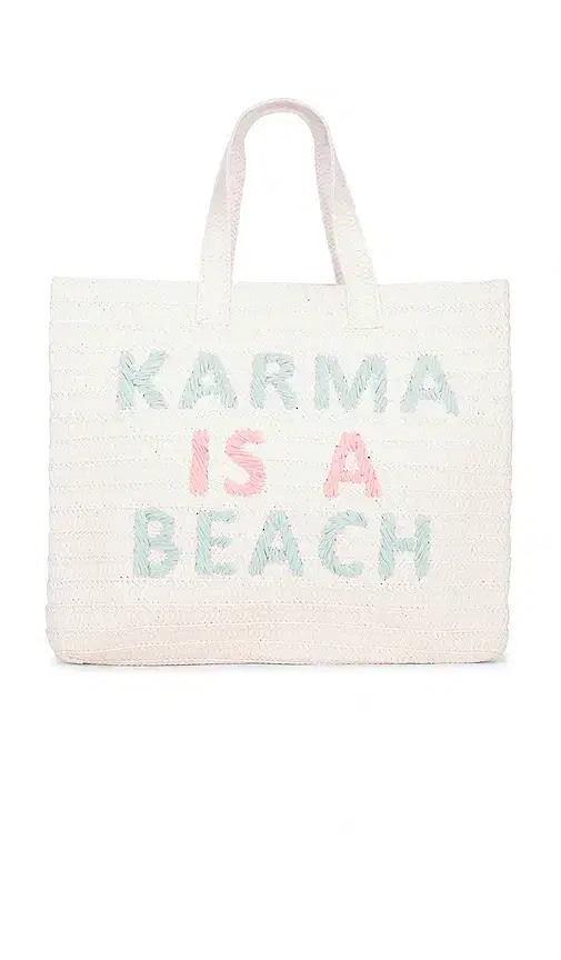 BTB Los Angeles Karma Is A Beach Tote Bag