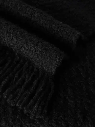 Loro Piana Women's Maidar Cashmere-Blend Scarf - Black | Thumbnail 2 Loro Piana Women's Maidar Cashmere-Blend Scarf - Black | Thumbnail 2