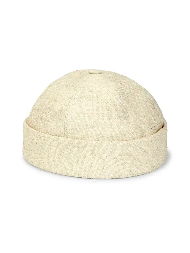 Women's Wool & Linen-Blend Natté Beanie - Shoji Paper