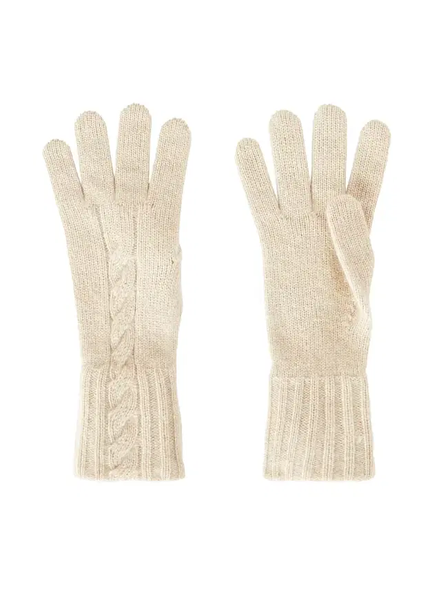Women's Guanto Napier Cashmere Gloves - Creamy Melange Women's Guanto Napier Cashmere Gloves - Creamy Melange