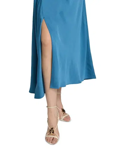 Simkhai Women's Marabella Gathered Midi-Dress | Thumbnail 6
