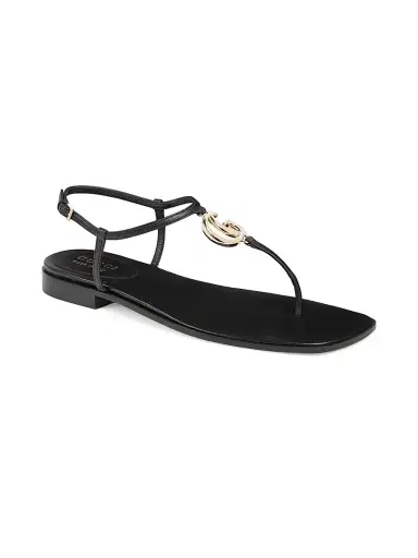 Gucci Women's New Marmont Leather T-Strap Sandals | Thumbnail 2 Gucci Women's New Marmont Leather T-Strap Sandals | Thumbnail 2