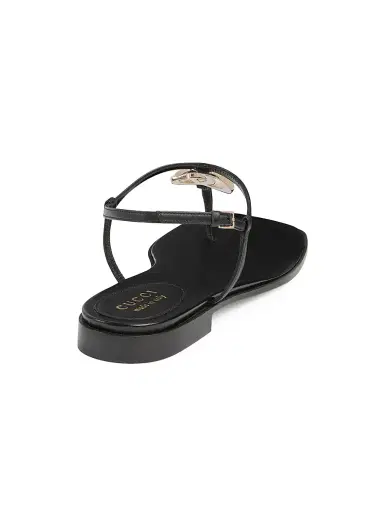 Gucci Women's New Marmont Leather T-Strap Sandals | Thumbnail 3 Gucci Women's New Marmont Leather T-Strap Sandals | Thumbnail 3