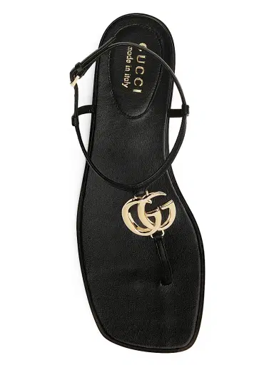 Gucci Women's New Marmont Leather T-Strap Sandals | Thumbnail 4 Gucci Women's New Marmont Leather T-Strap Sandals | Thumbnail 4