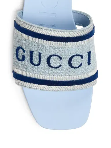 Gucci Women's Luna Logo Cotton Canvas Sandals - Sky Blue - Size 11 | Thumbnail 5 Gucci Women's Luna Logo Cotton Canvas Sandals - Sky Blue - Size 11 | Thumbnail 5