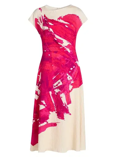 Teri Jon by Rickie Freeman Women's Crinkled Printed Dress | Thumbnail 1 Teri Jon by Rickie Freeman Women's Crinkled Printed Dress | Thumbnail 1