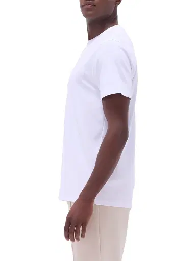 Bugatchi Men's Hank Crewneck Pima Cotton T-Shirt - White - Size XXL | Thumbnail 4 Bugatchi Men's Hank Crewneck Pima Cotton T-Shirt - White - Size XXL | Thumbnail 4