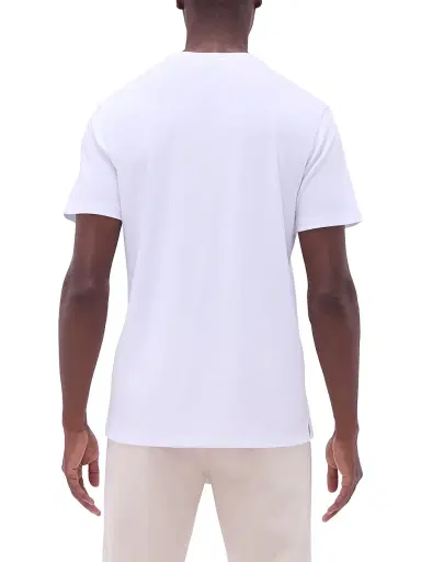 Bugatchi Men's Hank Crewneck Pima Cotton T-Shirt - White - Size XXL | Thumbnail 5 Bugatchi Men's Hank Crewneck Pima Cotton T-Shirt - White - Size XXL | Thumbnail 5
