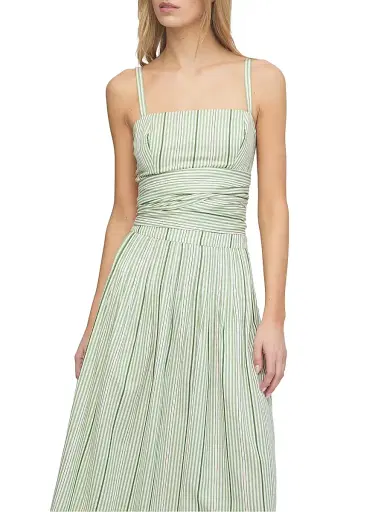 Hill House Home Women's The Miranda Top - Green Jacquard Stripe - Size XXL | Thumbnail 3
